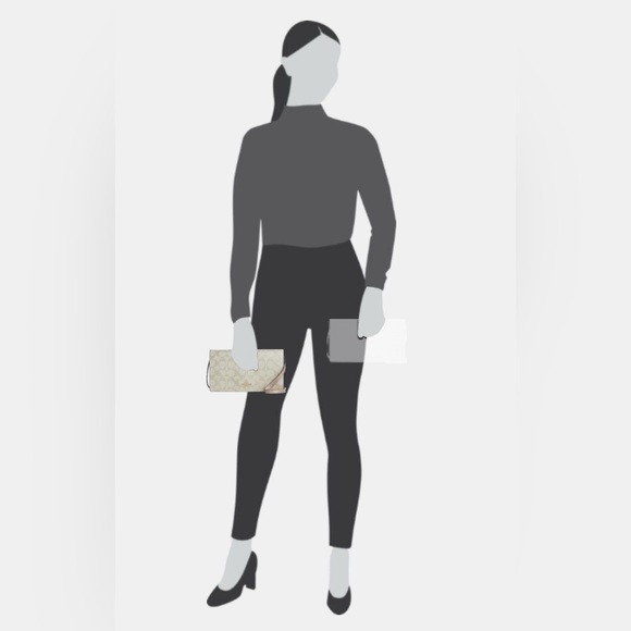 Coach Anna Foldover Clutch Crossbody Bag in Signature Canvas - Picture 8 of 9